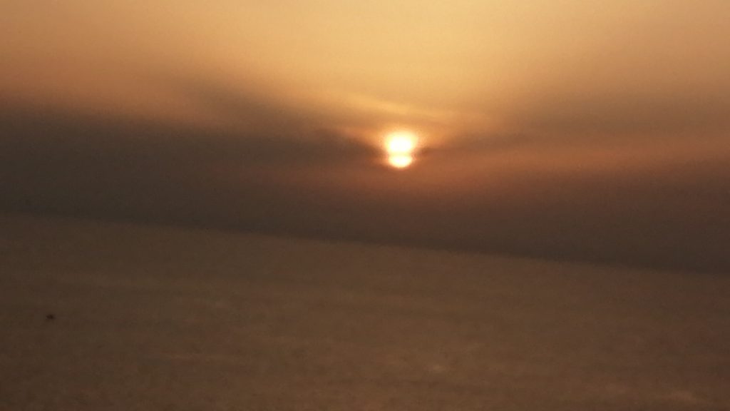 Puesta de sol en Akrotiri en mi viaje a Santorini